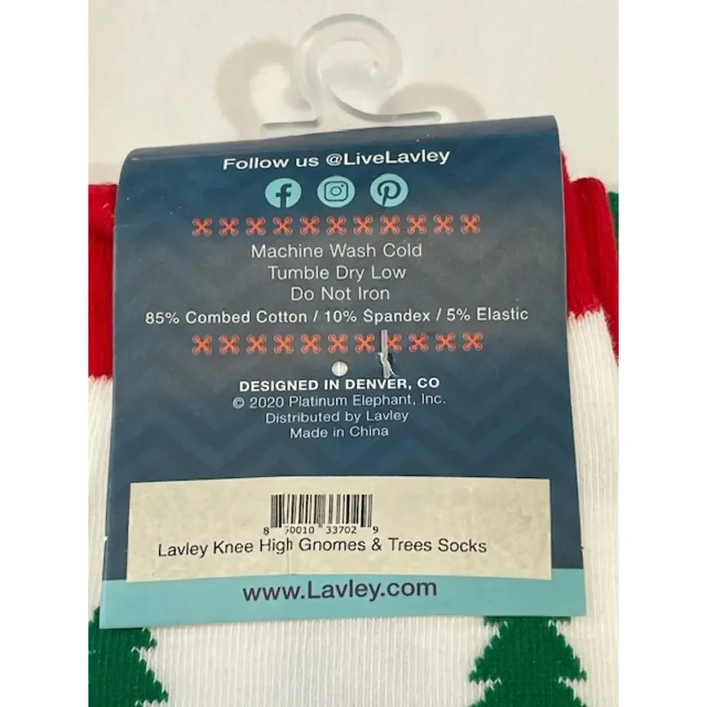 Lavley women's (2) pack funny knit Christmas knee high socks